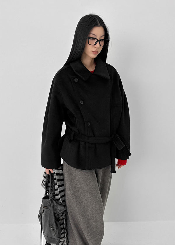 Baenen Double Wool Half Coat