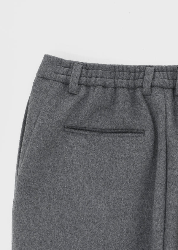 (UNISEX) Owl Back Band Wide Balloon Fit Slacks (70% Wool)