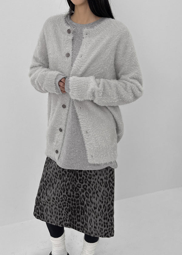 Solar Loose Fit Fur Cardigan