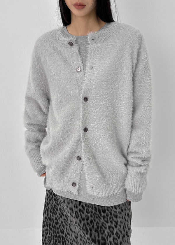 Solar Loose Fit Fur Cardigan
