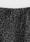 Compton Back-banded Leopard Wool Midi Skirt