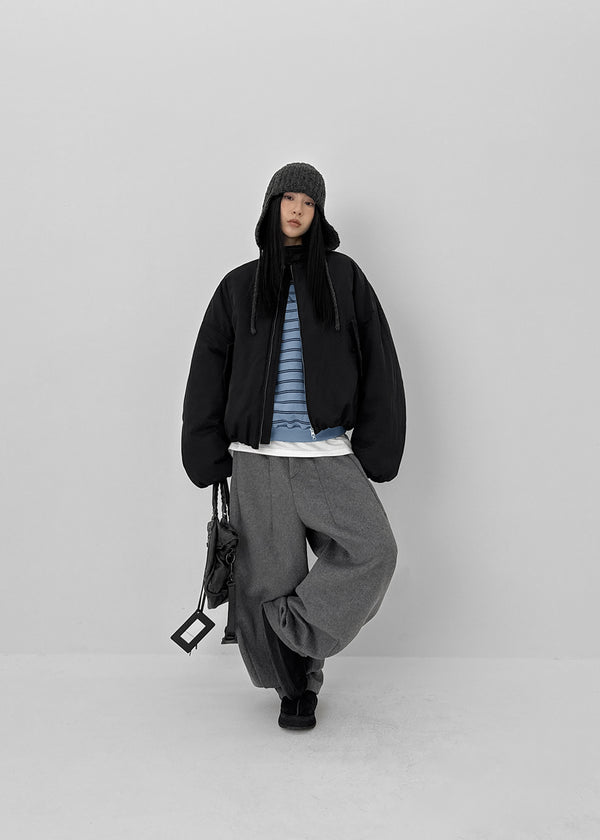 (UNISEX) Russian High-neck Short Padding