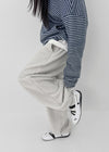 (UNISEX) Pondin Banding Fleece Wide Jogger Pants