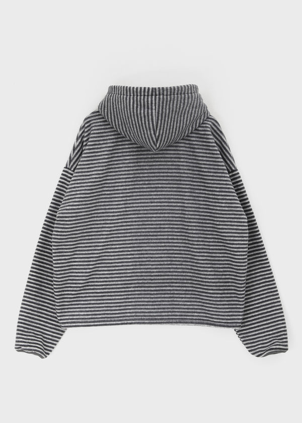 (UNISEX) Hackin Stripe Fleece Warmer Hoodie