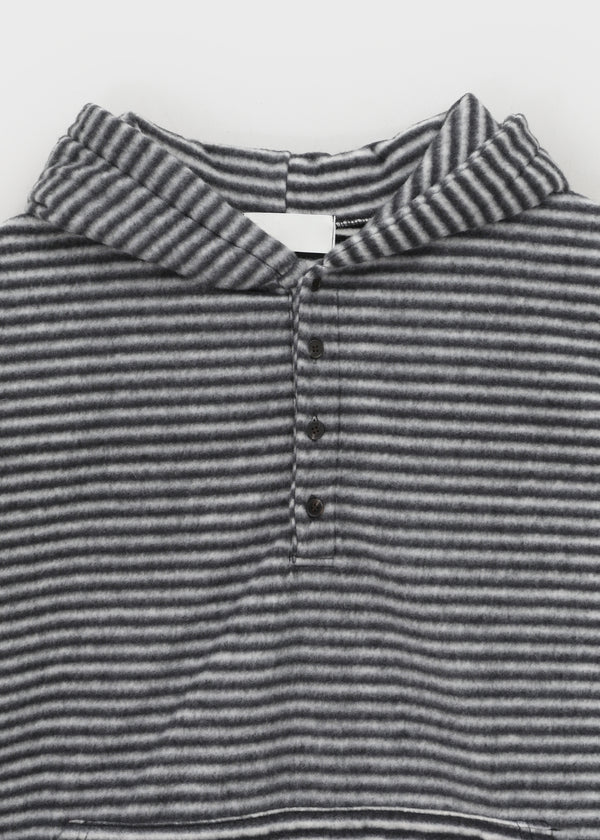 (UNISEX) Hackin Stripe Fleece Warmer Hoodie