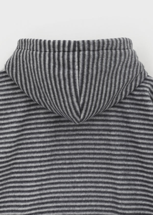 (UNISEX) Hackin Stripe Fleece Warmer Hoodie