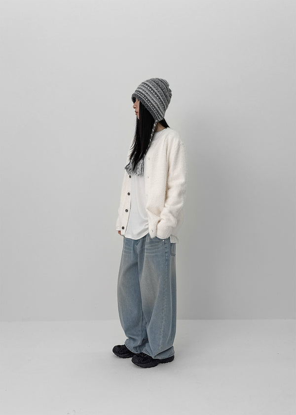 Solar Loose Fit Fur Cardigan