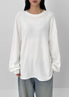 Ctang Overfit Peach Fleece Long Sleeve T-shirt