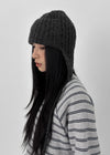Cooltin Knit Ribbed Earflap Beanie (30% Alpaca)
