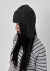 Cooltin Knit Ribbed Earflap Beanie (30% Alpaca)