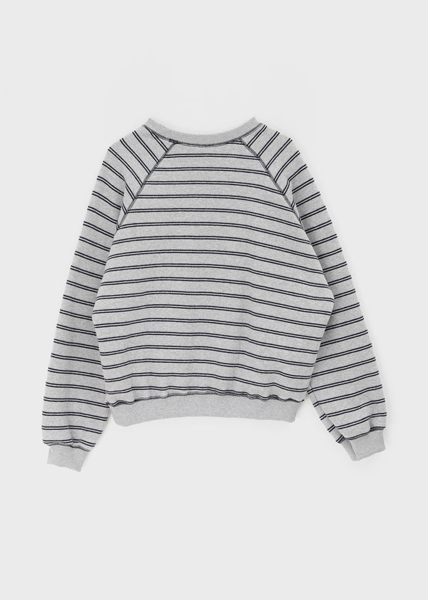 Plating Fleece Striped Man-to-man