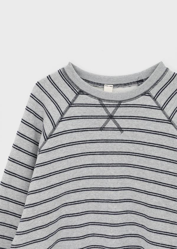 Plating Fleece Striped Man-to-man