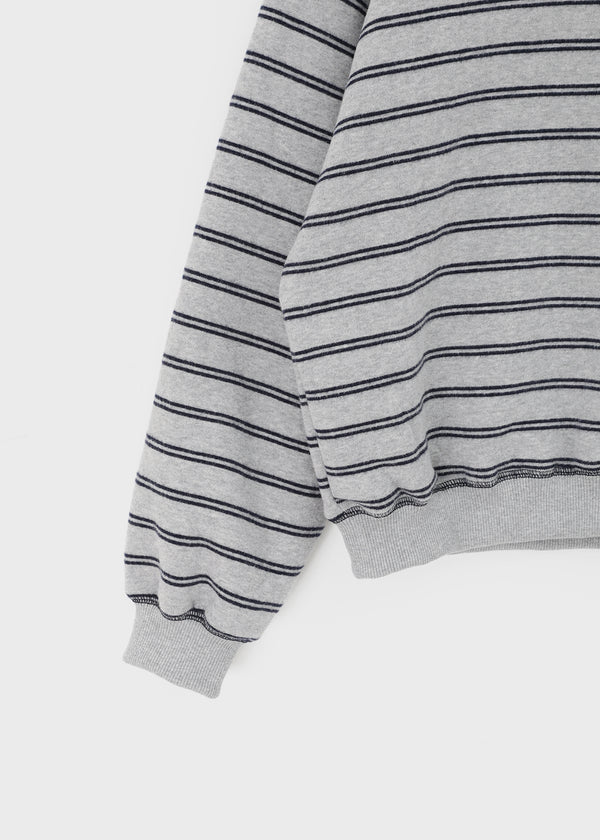 Plating Fleece Striped Man-to-man