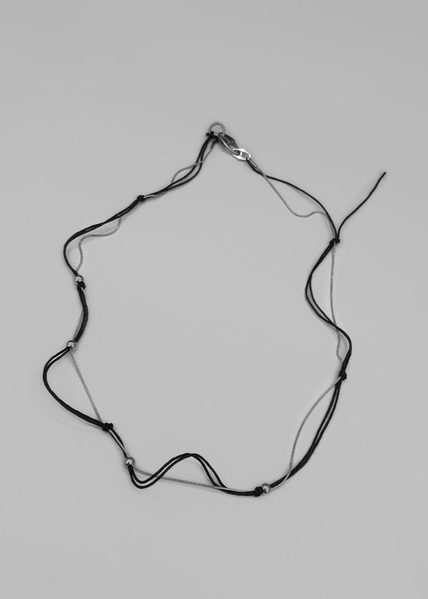 Foreng Knot Silver Ball Necklace