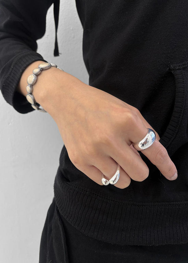 Nembe 3-set Layered Silver Ring