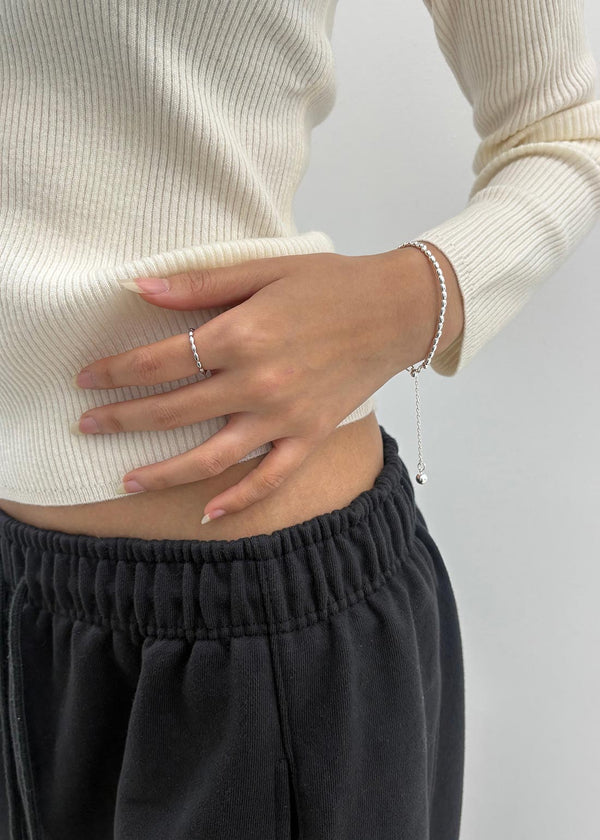 Polyen Mini Silver Ball Ring