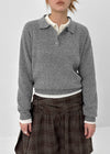 Deluri Button-Collar Knit