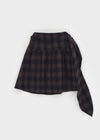 Bondir Check Flared Midi Skirt (30% Wool)