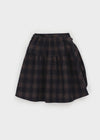 Bondir Check Flared Midi Skirt (30% Wool)