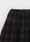Bondir Check Flared Midi Skirt (30% Wool)