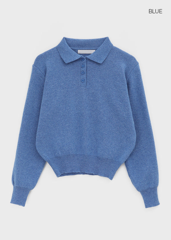 Deluri Button-Collar Knit