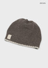 Deltoy Color Block Patch Wool Knit Beanie
