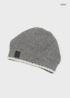 Deltoy Color Block Patch Wool Knit Beanie