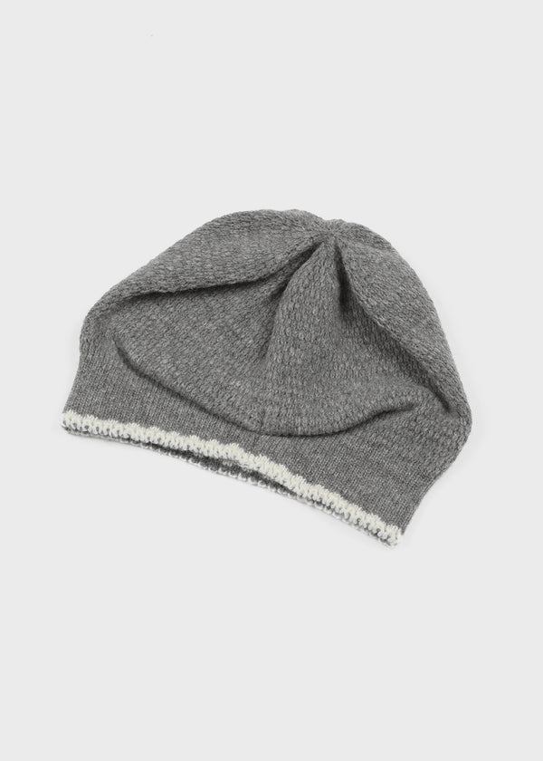 Deltoy Color Block Patch Wool Knit Beanie