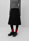 Nashing Wool Pleated Midi Skirt