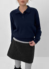 Deluri Button-Collar Knit