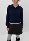 Deluri Button-Collar Knit