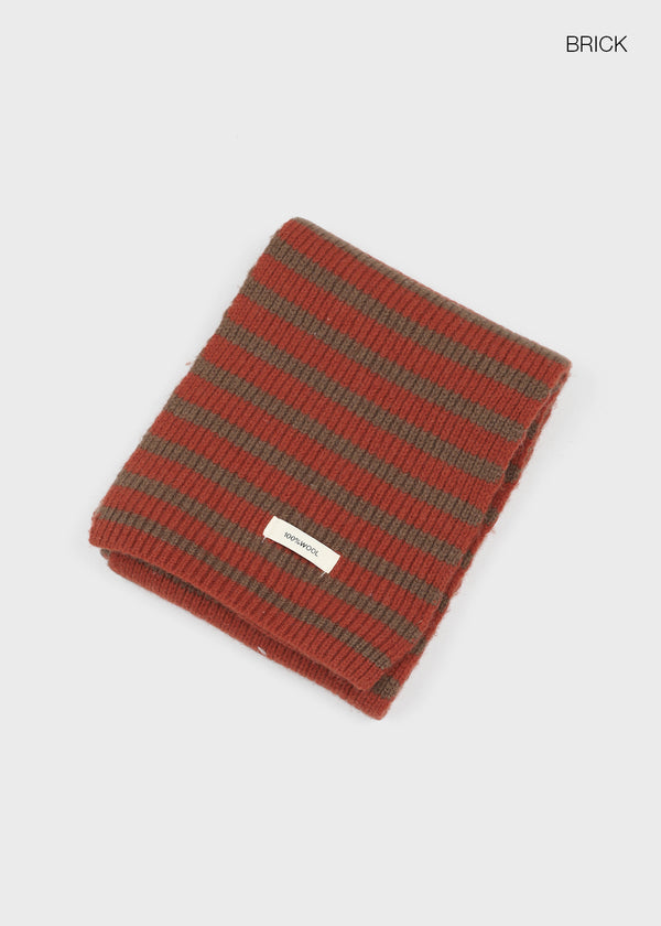 Trune Stripe Knit muffler (100% wool)