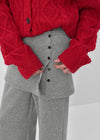 Fogdy Fleece Wool SET - Mini Skirt, Bootcut Pants