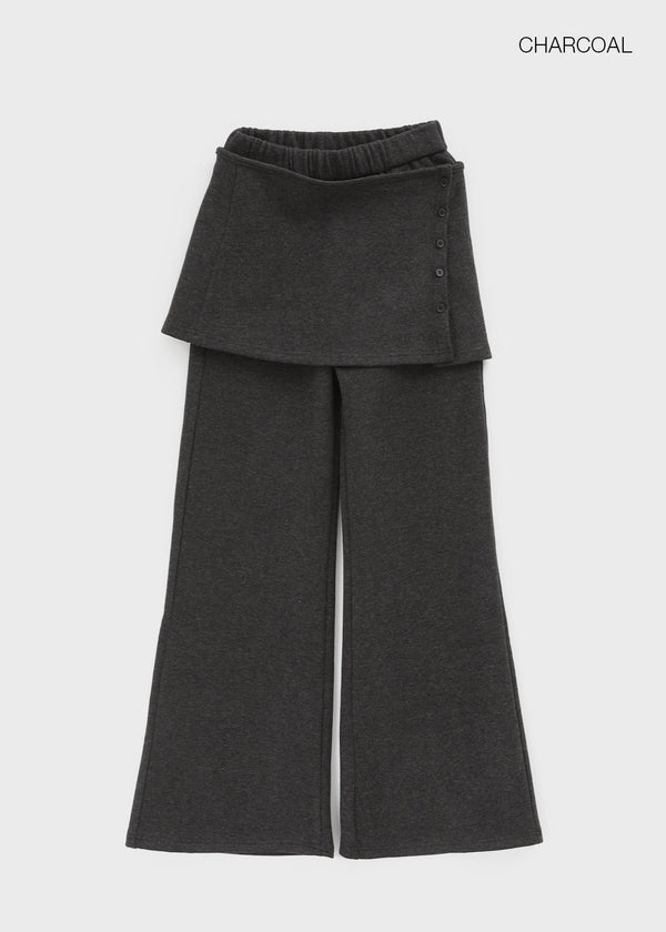 Fogdy Fleece Wool SET - Mini Skirt, Bootcut Pants