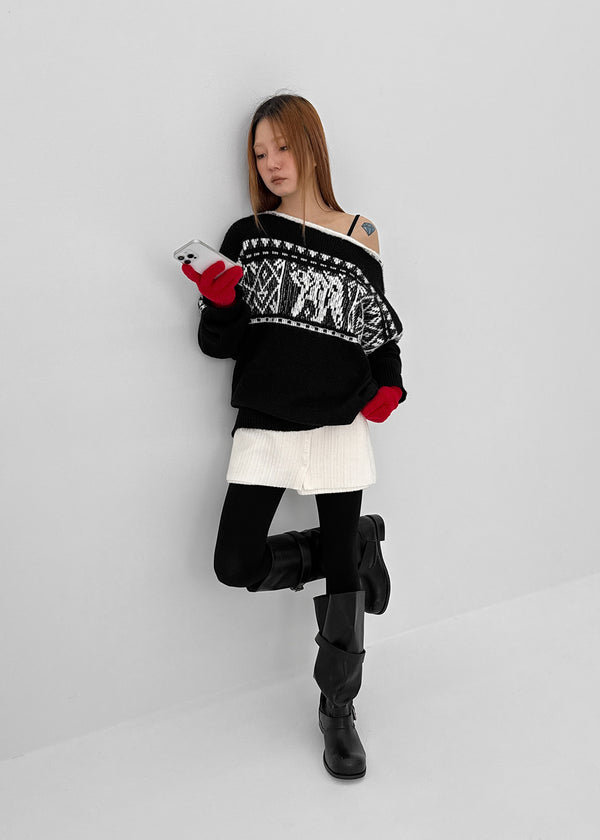 Bertzwal Brushed Button Mini Skirt Pants