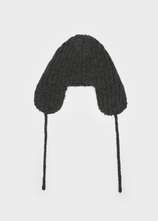 Cooltin Knit Ribbed Earflap Beanie (30% Alpaca)