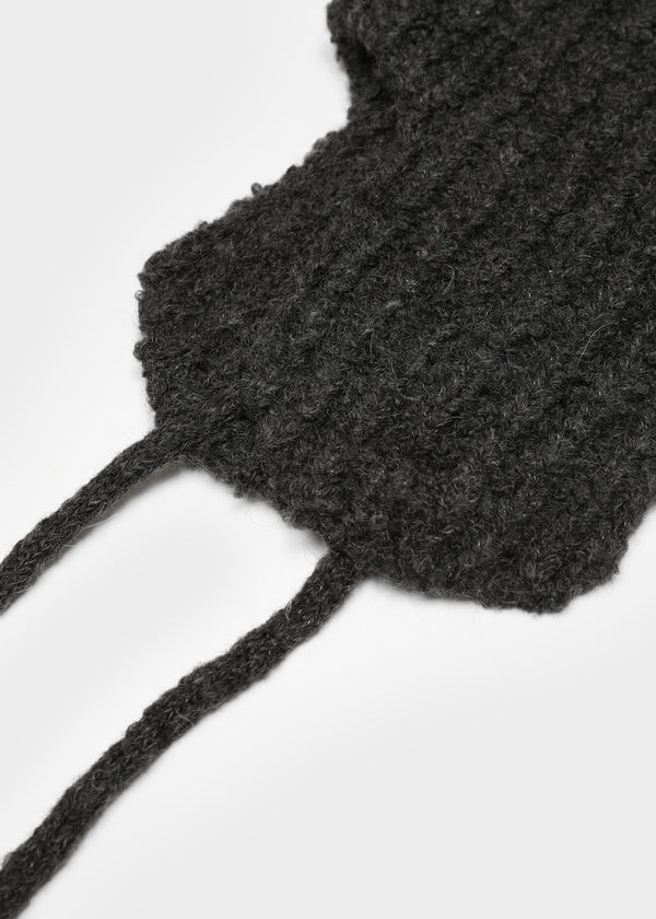 Cooltin Knit Ribbed Earflap Beanie (30% Alpaca)