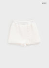 Bertzwal Brushed Button Mini Skirt Pants