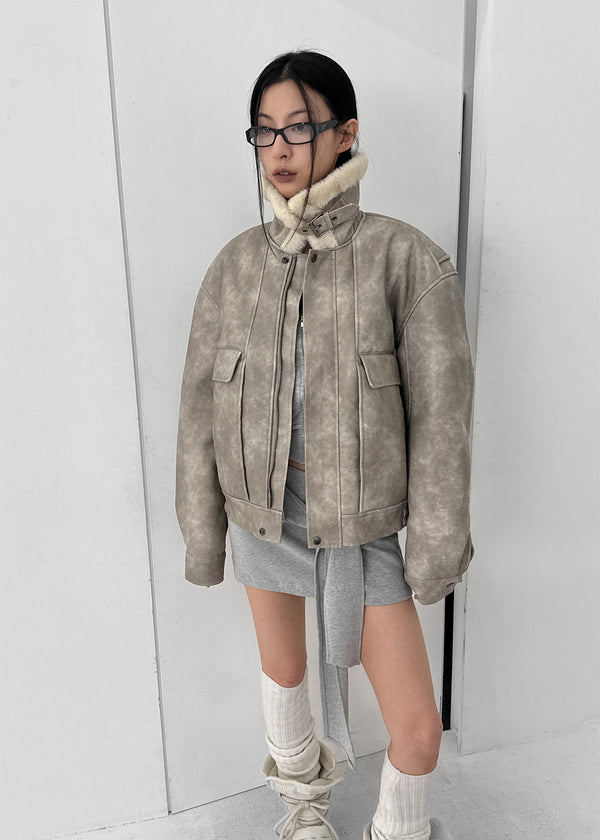 Hibi High Neck Washed Dumble Mustang