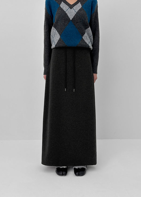 Delluring Brushed-Fleece Long Skirt