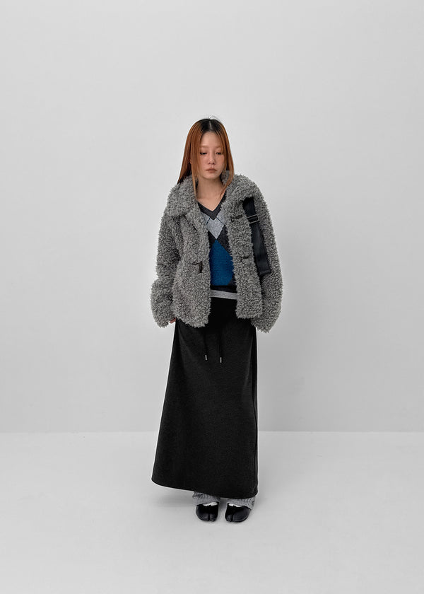 Delluring Brushed-Fleece Long Skirt