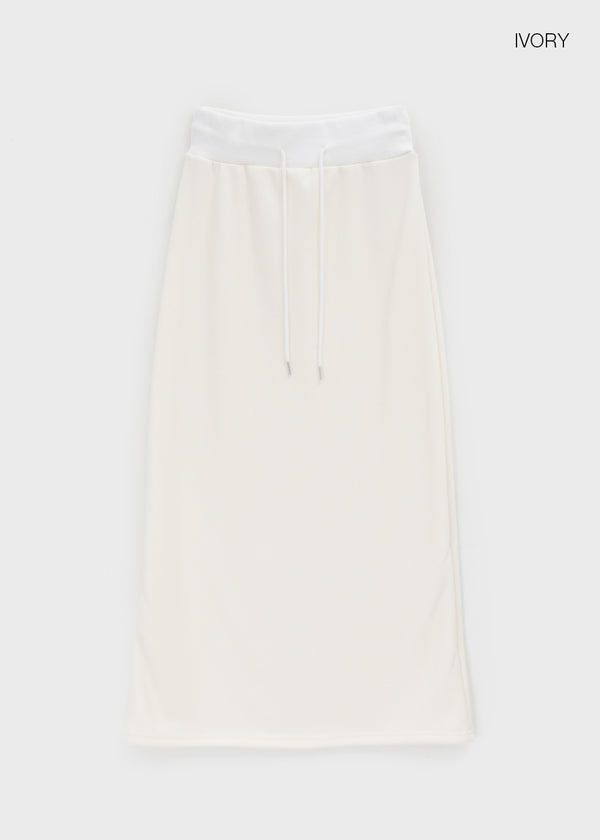 Delluring Brushed-Fleece Long Skirt