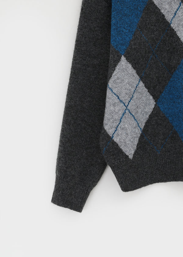 Vintrill Argyle V-Neck Knit