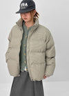 (UNISEX) Servy High-Neck Wellon Checked Padded Jacket