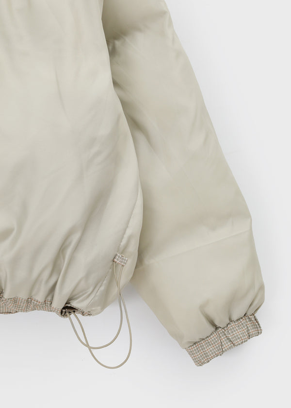 (UNISEX) Servy High-Neck Wellon Checked Padded Jacket