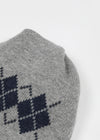 Millet Argyle Knit Beanie (Wool 80%)