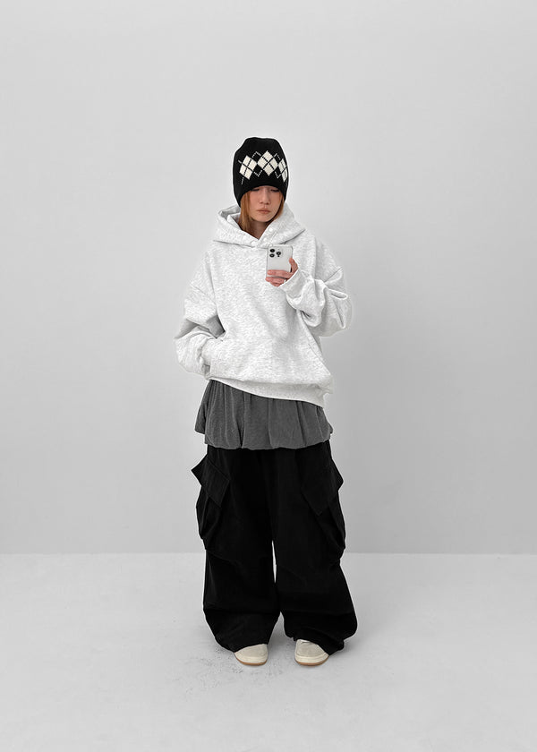 (UNISEX) Hettu Fleece Button Hoodie