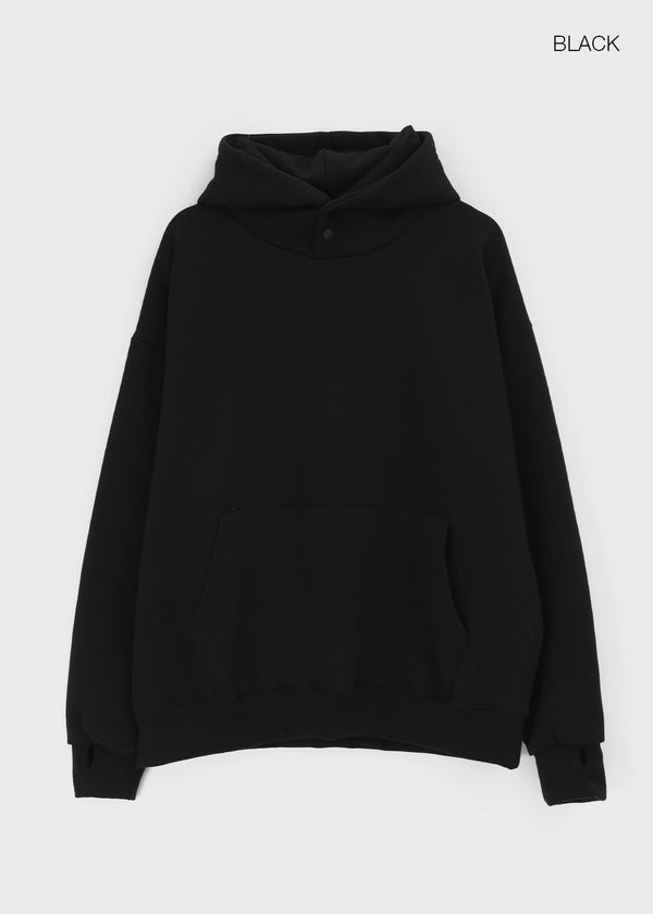 (UNISEX) Hettu Fleece Button Hoodie