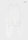 Celliver Frill Strap Layered Long Sleeve T-shirt