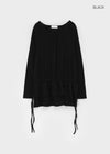 Celliver Frill Strap Layered Long Sleeve T-shirt